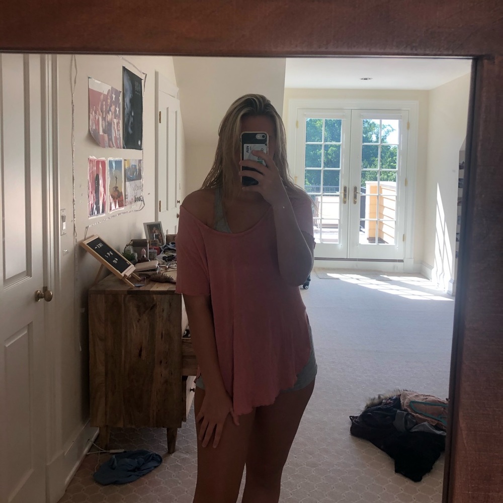 Pink urban flowy top
